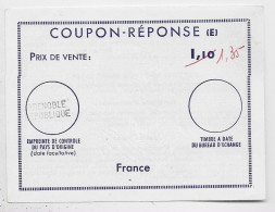 FRANCE COUPON REPONSE 1,10 1.35 GRENOBLE REPUBLIQUE - Buoni Risposte