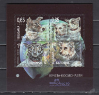 Bulgaria 2011 - Space: Dogs Cosmonauts, Mi-Nr. Block 350, MNH** - Neufs