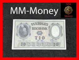 SWEDEN 10 Kronor 1958  P. 43  (f 9)     XF+ - Schweden