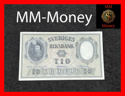 SWEDEN 10 Kronor 1958  P. 43  (f 1)     AU+ - Svezia