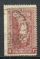 Turkey; 1926 London Printing Postage Stamp 3 K. "Perforation" ERROR - Used Stamps