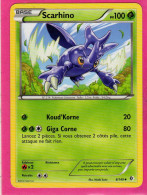 Carte Pokemon Francaise 2012 Noir Et Blanc Frontieres Franchies 8/149 Scarhino 100pv Neuve - Schwarze Und Weiße