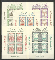 DUBAI 1964 S/S Michel Block 9 - 13 MNH Scouting Pfadfinder Scouts - Nuevos