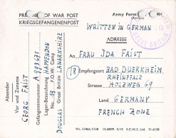 German Prisoner Of War Card From Scotland, POW Camp 19 In Happenden Camp, Douglas Signed 1.6.1946 W/archive - Militaria