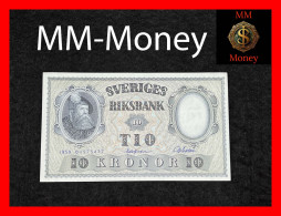 SWEDEN 10 Kronor 1958  P. 43  (f 2)     AU+ - Suecia