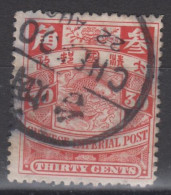 IMPERIAL CHINA - Coiling Dragon With Interesting Cancellation - Oblitérés