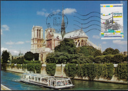 France 1989 Y&T 2582 Sur Carte Maximum. Notre-Dame De Paris Avant Rénovations - Iglesias Y Catedrales