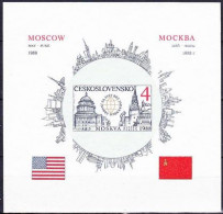 ** Tchécoslovaquie 1988 Mi 2965 - Bl.82 B (Yv BF 78 A), (MNH)** - Unused Stamps