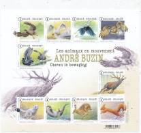 TIMBRE  ZEGEL STAMP BELGIQUE BF 225 LES ANIMAUX EN MOUVEMENT D' ANDRE BUZIN  XX FACIALE 15 EUROS - Autres & Non Classés