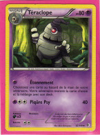 Carte Pokemon Francaise 2012 Noir Et Blanc Frontieres Franchies 62/149 Teraclope 80pv Bon Etat - Noir & Blanc