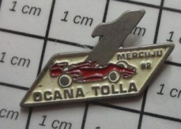 1516c Pin's Pins / Beau Et Rare / AUTOMOBILES / OCANA TOLLA MERCUJU 92 FORMULE 1 ROUGE - Rally