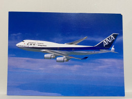 ALL NIPPON AIRWAYS ANA B747-400, Aviation, Airplanes, Planes Postcard - 1946-....: Moderne