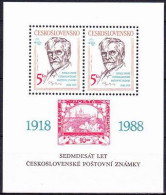 ** Tchécoslovaquie 1988 Mi 2970 - Bl.87 (Yv BF 81), (MNH)** - Nuovi