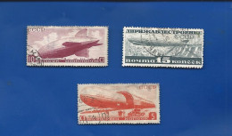 3 Timbres  Russie ZEPPELIN Oblitérés - Used Stamps