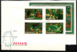 Niue 650-653 Und Block 99 Gestempelt Als FDC / Raumfahrt #HP144 - Niue