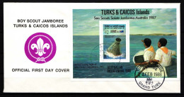 Turks Und Caicos Inseln Block 71 Gestempelt Als FDC / Raumfahrt #HP190 - Turks & Caicos (I. Turques Et Caïques)