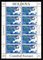 Moldawien 304 Postfrisch Als Kleinbogen, Europarat #HR061 - Moldavie