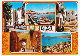 CPSM / CPM 10.5 X 15 Espagne (249) IBIZA Isla Blanca  Rue âne Port   Ruine  Plage - Ibiza