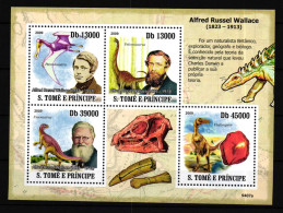 Sao Tome E Principe 4130-4133 Postfrisch Prähistorische Tiere Dinosaurier #HR184 - Sao Tome And Principe