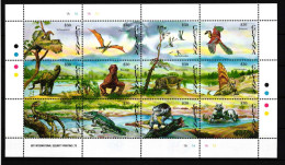 Guyana ZD-Bogen 4085-4096 Postfrisch Prähistorische Tiere Dinosaurier #HR197 - Guyane (1966-...)