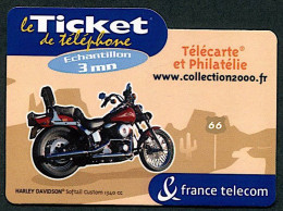 Ticket Téléphone - Harley Davidson (ticket Neuf) - FT