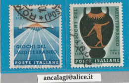 USATI ITALIA 1963 - Ref.0176A "GIOCHI DEL MEDITERRANEO" Serie Di 2 Val. Da L. 15 E 70 - - 1961-70: Used