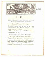 LOUIS  - LOI RELATIVE A LA NOUVELLE FORMATION DU CORPS DE LA MARINE - 1701-1800