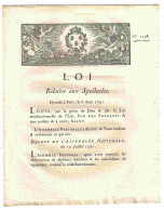 DU PORT  L.F. - LOI RELATIVE AUX SPECTACLES - 1701-1800