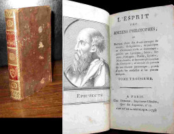 ANONYME - L'ESPRIT DES ANCIENS PHILOSOPHES - TOME 3 - 1701-1800