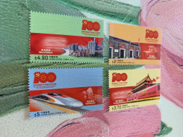 Hong Kong Stamp MNH Flags Train Bridge Horse 2021 Landscape - Año Nuevo