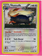 Carte Pokemon Francaise 2012 Noir Et Blanc Frontieres Franchies 122/149 Mastouffe 140pv Holo Occasion - Noir & Blanc