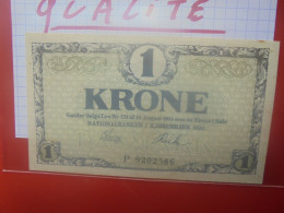 DANEMARK 1 KRONE 1920 Préfix "P" Peu Circuler Belle Qualité (B.33) - Denemarken