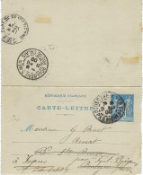 Carte Lettre 15c Sage 21 Mai 1900 Boulogne Pour Boulogne Renvoyée Sur Pont De Briques - Kartenbriefe