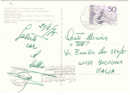 CARTOLINA PER ITALIA CON ANNULLO TARGHETTA LIECHTENSTEIN - Covers & Documents