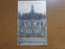 France / Anzin, L'hotel De Ville Bombardé Novembre 1918 --> Ne Pas écrit - Anzin