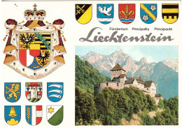 CARTOLINA PER ITALIA CON ANNULLO TARGHETTA LIECHTENSTEIN - Liechtenstein