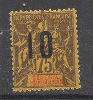 SENEGAL - 1912 - N°YT 52 - Type Groupe 10 Sur 75c - VARIETE E Tronqué - Neuf Luxe ** / MNH - Unused Stamps