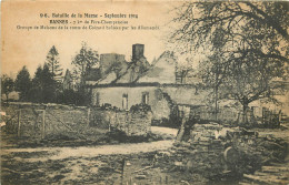 51 -  BANNES - FERE CHAMPENOISE - GROUPE DE MAISONS DE LA ROUTE DE COIZARD BRULEES - Fère-Champenoise