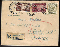 LETTRE RECOMMANDÉE DE BEOGRAD - 1952 - VÉZELISE (Meurthe Et Moselle) - Storia Postale