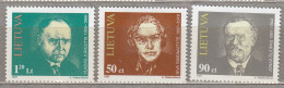 LITHUANIA 1997 Famous People Writers MNH(**) Mi 627-629 # Lt734 - Lithuania