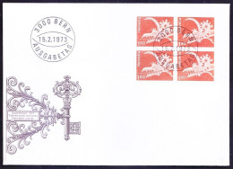 Switzerland 1973 FDC Blk, Gothic Architecture Gargoyle Designed To Convey Water - Sculpture