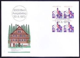 Switzerland 1973 FDC Blk, Lucerne City Architecture, Churches, Cathedrals, Chapels - Iglesias Y Catedrales