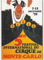 SPECTACLE.  CIRQUE..5 FESTIVAL INTERNATIONAL DU CIRQUE DE MONTE CARLO. - 100 - 499 Cartes