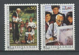 N.U. GENEVE 1993 N° 241/242 ** Neufs MNH  Superbes C 4.50 € Vieillir Actif Et Respecté Papy Football Informatique - Unused Stamps