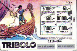 ROSINSKI : Carte à Gratter Jeu TRIBOLO Suisse THORGAL En 1999 - Otros & Sin Clasificación