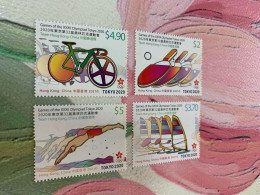 Hong Kong Stamp 2021 Olympiad Toyota 2020 Table Tennis Cycling Swim Sail - Cartas & Documentos