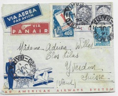 BRASIL BRESIL DIVERS LETTRE COVER PAN AMERICAN VIA PANAIR AVION BAHIA 1942 TO SUISSE - Storia Postale