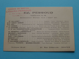 Ed. PERROUD Ingénieur A.-M.> NANTES Agence Liébard-Perroud ( Voir SCAN ) La FRANCE ! - Visiting Cards