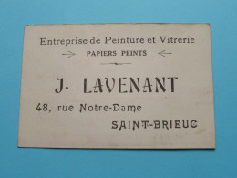 Entreprises De Peinture J. LAVENANT > Rue N.D. > SAINT-BRIEUC ( Voir SCAN ) La FRANCE ! - Visitenkarten