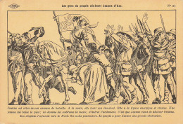 DESSIN DE A CARLIER POUR L'OUVRAGE HISTOIRE DE FRANCE LES GENS DU PEUPLE VENERENT JEANNE D'ARC - Histoire